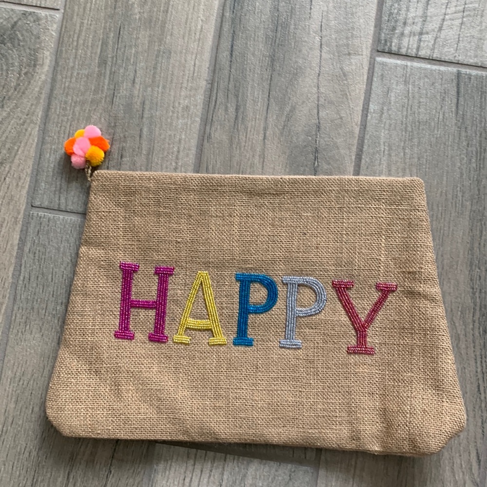 Happy burlap travel pouch queen of f*cking everything